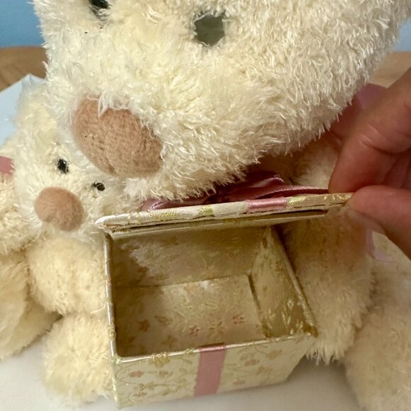 RBI Beige Bears Mother And Cub Ron Banafato 10” Mom Baby Plush With Gift Box - Picture 4 of 11